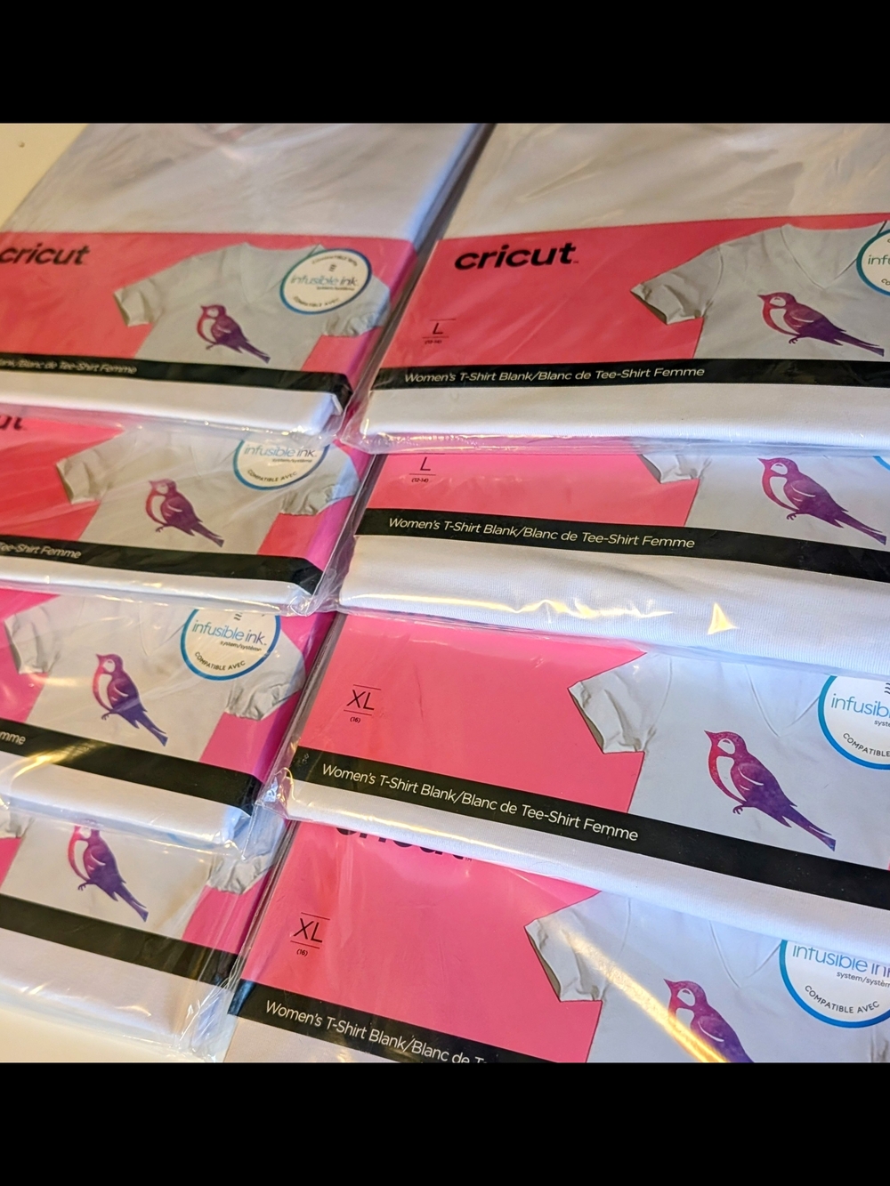 Lot of 12 Cricut Blanks - Women Men Youth, White, NWT, Various Sizes, For Makers - Picture 4 of 4